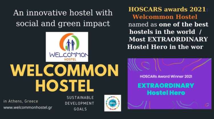HOSCARs 2021: Διεθνής διάκριση για το Welcommon Hostel ως το “Most EXTRAORDINARY Hostel Hero in the world”